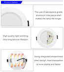 10 teile/los Led Downlight 3 Watt 5 Watt 7 Watt 9 Watt 12 Watt 15 Watt 220 V Deckeneinbauleuchte 3/4/5 zoll Runde Led Panel Down Light Scheinwerfer Beleuchtung