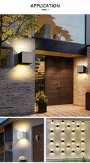 12W LED-Außenwandleuchte RGBCCT Dimmbar Tuya Smart Life Steuerung Bluetooth-kompatible Wandlampe für dekorative Atmosphäre