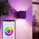 12W LED-Außenwandleuchte RGBCCT Dimmbar Tuya Smart Life Steuerung Bluetooth-kompatible Wandlampe für dekorative Atmosphäre