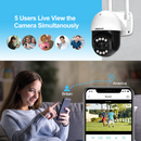 12MP PTZ WiFi IP Kamera Dual-Objektiv 2.8mm -12mm 8X Zoom 4K Outdoor AI Menschliche Verfolgung CCTV Audio Heimüberwachungskamera