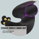 The Cascade | Bone Straight Virgin Human Hair Bundles, Natural Black