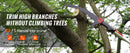 SucceBuy Manual Pole Saw Extendable Tree Pruner  Steel Blade for High Branches Trimming with Lightweight Aluminum Alloy Handle