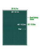 SucceBuy Pool Safety Cover Rectangle Inground Pool Cover Green Mesh Solid Pool Safety Cover For Winter Safety Swim Pool Cover