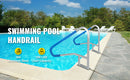 SucceBuy 30-55"x22-32" Swimming Pool Handrail With 4ft Grip Cover Humanized Design & M8 Drill Bit Pool Railing Ladder Stair Rail