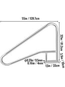 SucceBuy 30-55"x22-32" Swimming Pool Handrail With 4ft Grip Cover Humanized Design & M8 Drill Bit Pool Railing Ladder Stair Rail
