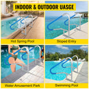 SucceBuy 30-55"x22-32" Swimming Pool Handrail With 4ft Grip Cover Humanized Design & M8 Drill Bit Pool Railing Ladder Stair Rail