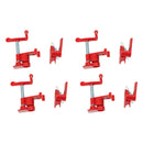 4er Pack 3/4" Holzleim-Rohrzwingen-Set, strapazierfähige PRO Gusseisen-Schnellspann-Stangenzwingen mit breiter Basis für die Holzbearbeitung