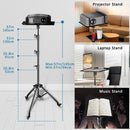 The Projection Tower | 145cm Heavy-Duty Projector & Laptop Tripod Stand with Boom Arm