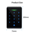 2.4G Wifi Tuya & Smartlife App beleuchtetes Zutrittskontroll-Tastatur IP66 wasserdicht Standalone RFID 125kHz EM Kartenleser Wiegand 26Bit