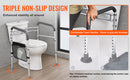 VEVOR Toilet Safety Rail, 300LBS Foldable Toilet Seat with Non-Slip Handles, Reinforced Aluminum Alloy Tube, Fit for the Injured