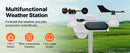 SucceBuy 7-in-1 Wireless Weather Station 7.5in Large Color Display Digital Home Weather Station for Forecast Data, Alarm, Alerts
