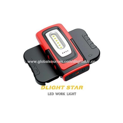 Manufacturer Portable work light 6W with 360 degree rotatable hook and magnet base for inspection,can Inductive charged