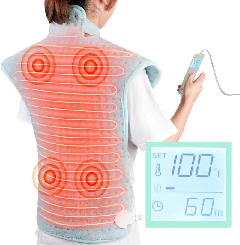 Chaleco eléctrico con almohadilla térmica para espalda y hombros