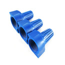 WAHSURE BLUE ELECTRICAL WIRE END CONNECTORS RIBBED CAPS BULK 100 PCS SMALL TWIST-ON WING WIRE CONNECTORS NUTS 14-6 AWG,