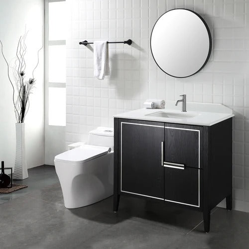 EZANDA Einhand-Badezimmerarmatur aus Messing mit aufklappbarem Waschbeckenablauf und Wasserhahn-Zuleitungen, Rotguss