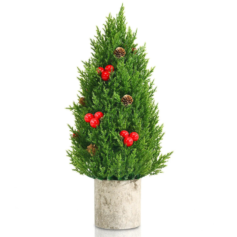 Künstlicher 18,5-Zoll-Tisch-Weihnachtsbaum mit 170 PE-Zweigen und Zellstoffständer