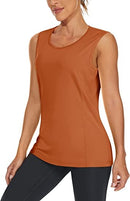 TACVASEN Damen-Trainings-Tanktop, ärmellos, schnell trocknend, Sonnenschutz, Laufen, aktives Fitnessstudio, Yoga-Tanktops