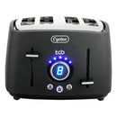 Cyetus 4 Slice Toaster LED 9-Shade Settings Retro Stainless Steel 1600W