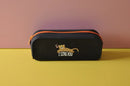 Big Capacity Black Leopard Silcone Pencil Case