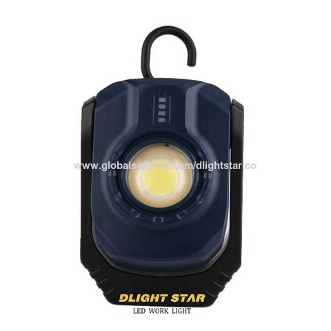 Rechargeable inspection work light with hook and magnet, mini Floodlight with power indicator