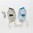 Summer short sleeve grid baby boy girls romper