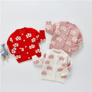 Cute flower infant baby girls cardigan sweater