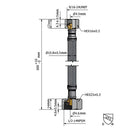PARLOS Faucet Water Supply Lines with Fliter Screen, 9/16-24 UNEF Brass Connector , 24-Inch Length