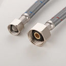 PARLOS Faucet Water Supply Lines with Fliter Screen, 9/16-24 UNEF Brass Connector , 24-Inch Length