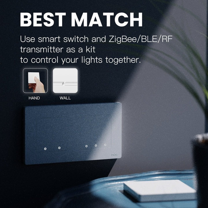 MOES New Star Ring Smart ZigBee3.0 Drucktastenschalter Eingebetteter Lichtschalter