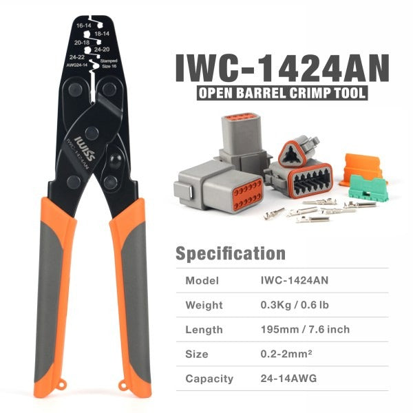 IWC-1424AN DEUTSCH STAMPED CONTACTS CRIMPING PLIER