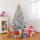 7.5ft Pvc Flocking Tied Light Christmas Tree Spread Out Naturally Tree Structure