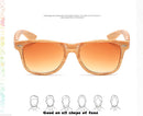 Retro Inspired Wood Print Artistic Fashion Classic Horn Rimmed Sunglasses with Multi-color