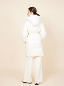 ASSUAL  Zipper Pockets Hooded Puffer Down Coat