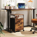 Wood 2 Drawer File Cabinet with Open Storage Shelf  DEVAISE