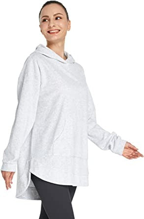 Max Allie - Sudadera con capucha de forro polar suave para mujer, informal, de manga larga, de terciopelo, ligera, con bolsillo delantero, suelta