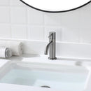 EZANDA Brass Single Handle Bathroom Faucet with Pop-up Sink Drain Assembly & Faucet Supply Lines, Gunmetal