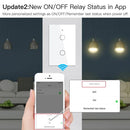 WiFi Smart Light Switch Modern Glass Panel Touch 3 Way Multi-Control Neutral Wire Required Wireless Smart Light Switches