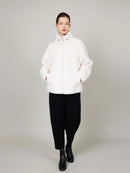 ASSUAL Warmer Wintermantel mit Stehkragen und Kunstpelztaschen