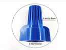 WAHSURE BLUE ELECTRICAL WIRE END CONNECTORS RIBBED CAPS BULK 100 PCS SMALL TWIST-ON WING WIRE CONNECTORS NUTS 14-6 AWG,