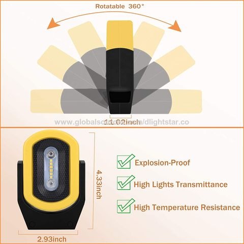 Luz de trabajo LED recargable multifunción, lámpara de trabajo de inspección portátil