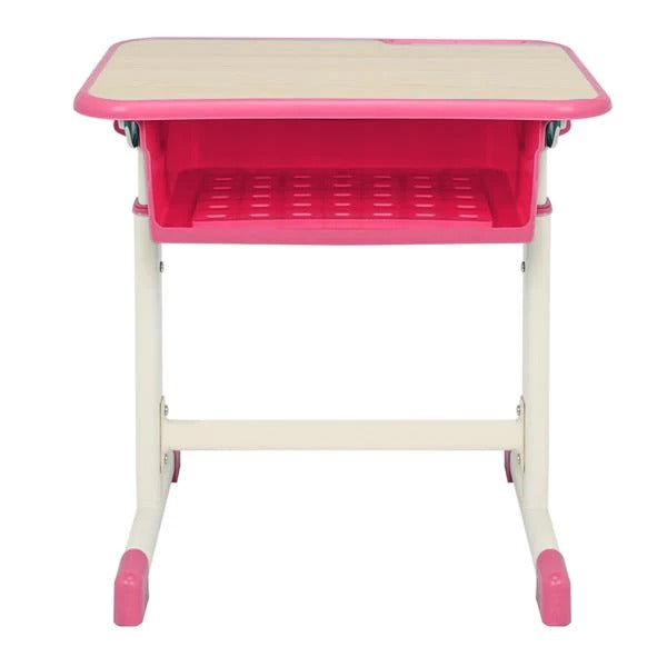 Kit de escritorio y silla de estudiante ajustable rosa
