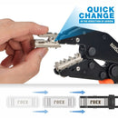 IWS-QCKIT SCHNELLWECHSEL-DRAHT-CRIMPWERKZEUGSATZ FÜR ISOLIERTE