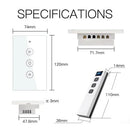 WiFi 2/3 Way Dimmer Switch RF433 Smart Glass Touch Switches With Led For Light