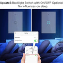 WiFi Smart Light Wall Glass Touch RF433 Switches Sin cableado neutro Unipolar 95-130V