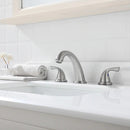 PARLOS Widespread Two Handles Bathroom Faucet with Metal Pop Up Drain and cUPC Faucet Supply Lines, Brushed Nickel