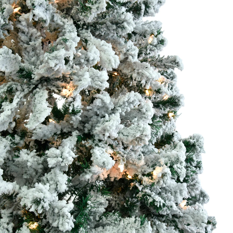 7,5 Fuß PVC-Beflockung gebundener heller Weihnachtsbaum, der sich natürlich ausbreitet, Baumstruktur