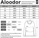 Aloodor Sweatshirt for Women Long Sleeve V-Neck Sweater Side Split Hem Casual Tunic Tops