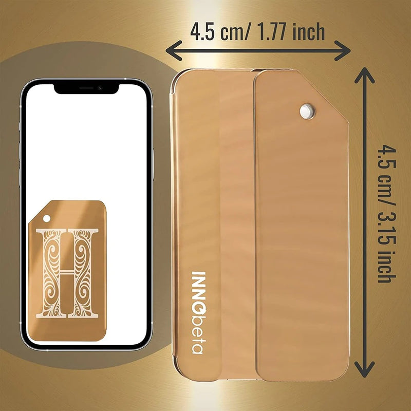 Initial Stainless Steel Luggage Tags (Rose Gold)