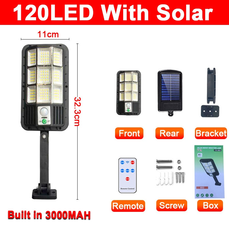 Farola Solar de 10000 vatios, lámpara Solar LED de inducción 108COB, resistente al agua, 1000000LM, luz más brillante, linterna de 10000mAH para jardín