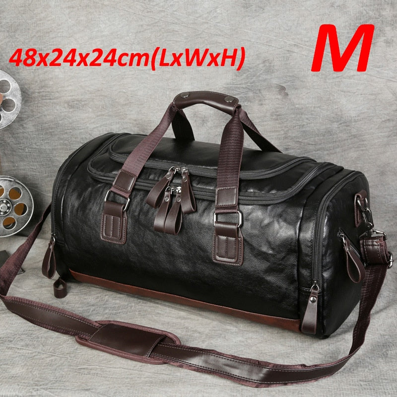 Bolsos de viaje de cuero de calidad para hombres, bolso de equipaje de mano, bolsos de lona para hombres, bolso de mano, bolso de viaje informal, bolso de fin de semana grande, oferta XA631ZC